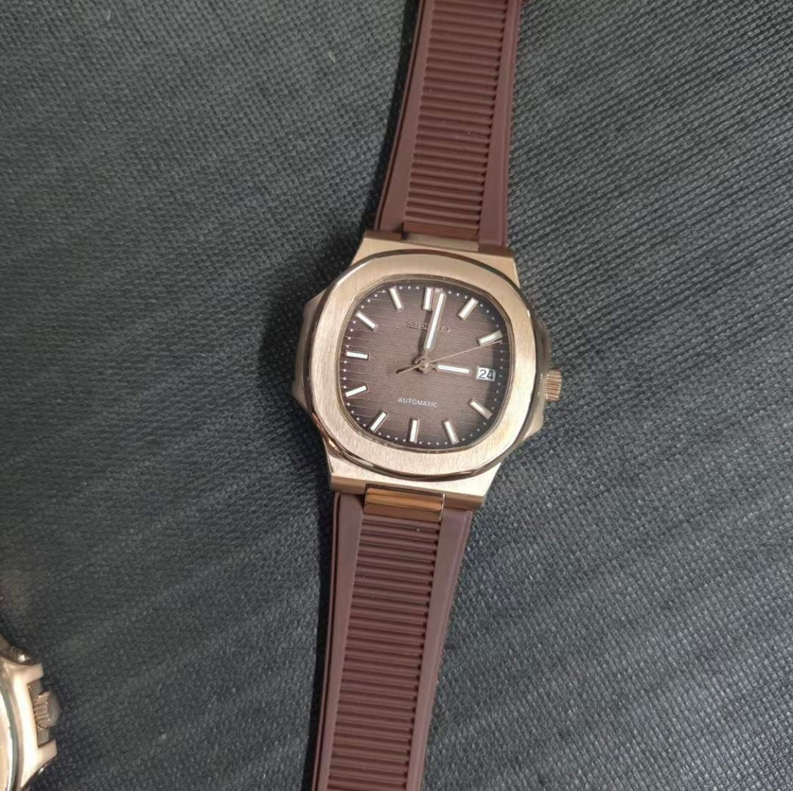 Seiko Rose Gold Gradient Brown Dial (Strap)