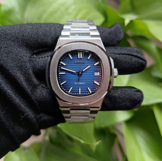 Seiko Silver Gradient Blue Dial Nautilus