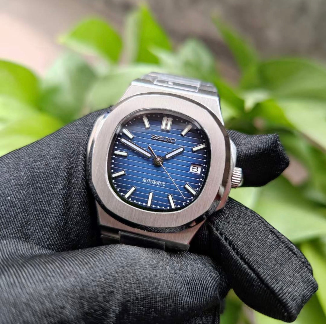 Seiko Silver Gradient Blue Dial Nautilus