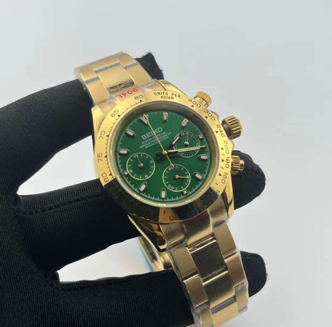 Seiko Gold "John Mayer" Green Dial Daytona