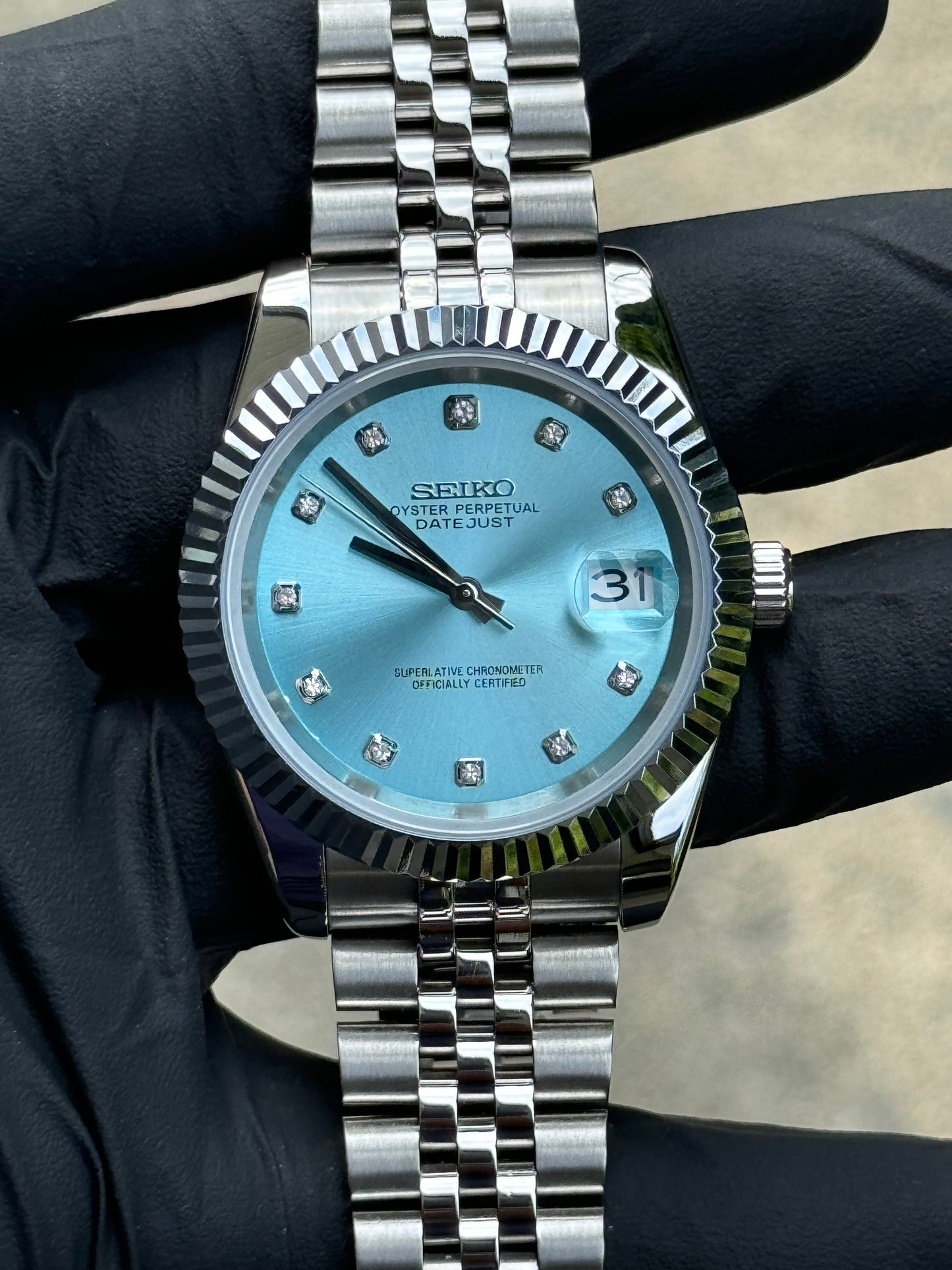 Seiko Tiffany Blue Diamond Dial